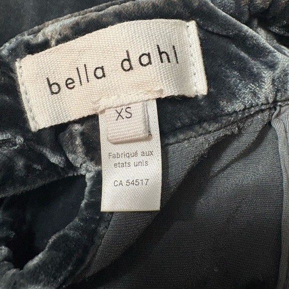 Beautiful Bella Dahl Slate Blue Velvet Halter Mini Dress. Keyhole Back. - Picture 7 of 15